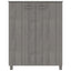 skoskab HAMAR 85x40x108 cm massivt fyrretræ lysegrå