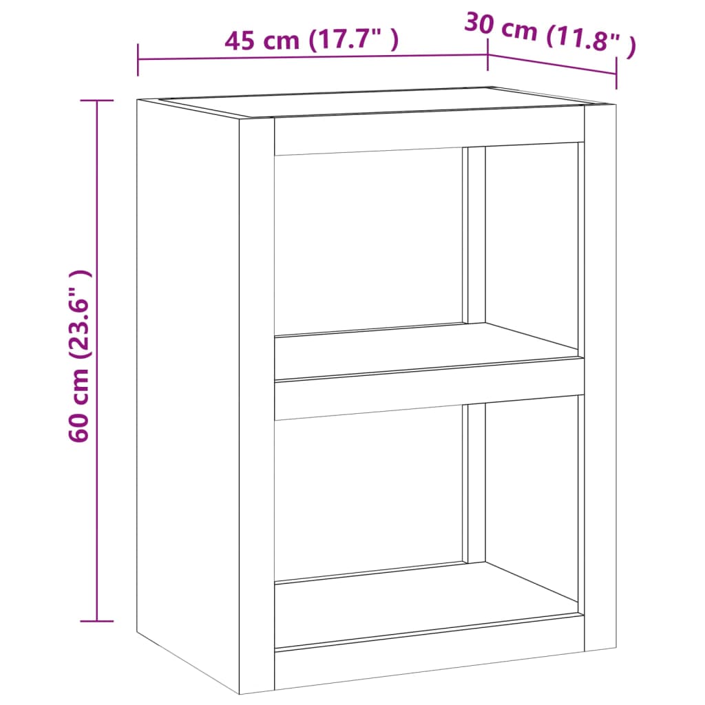 sidebord 45x30x60 cm massivt teaktræ