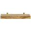 væghylder 2 stk. 40x15x4 cm massivt teaktræ