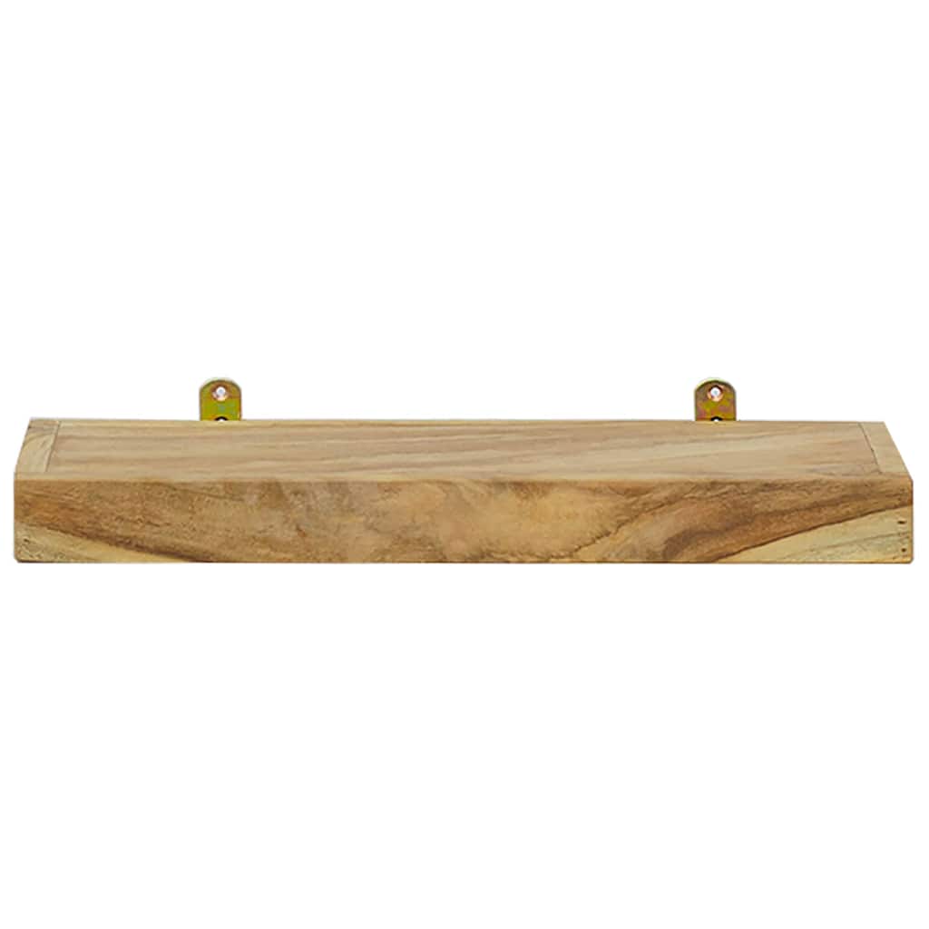 væghylder 2 stk. 40x15x4 cm massivt teaktræ
