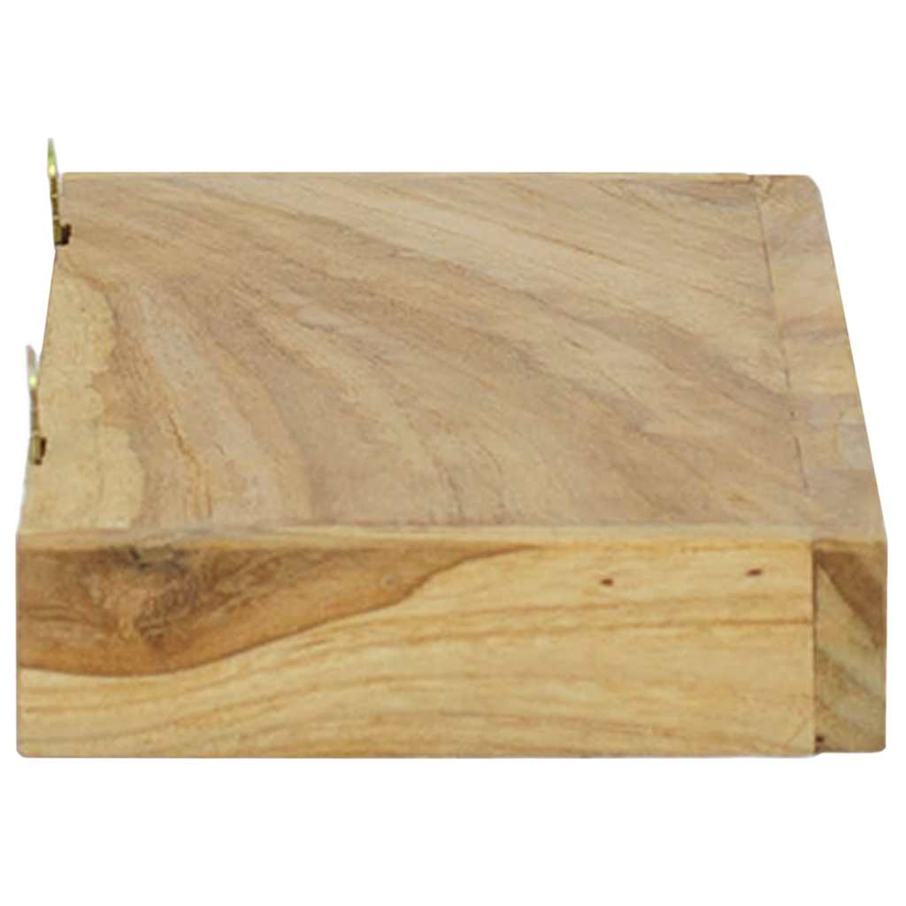 væghylder 2 stk. 40x15x4 cm massivt teaktræ