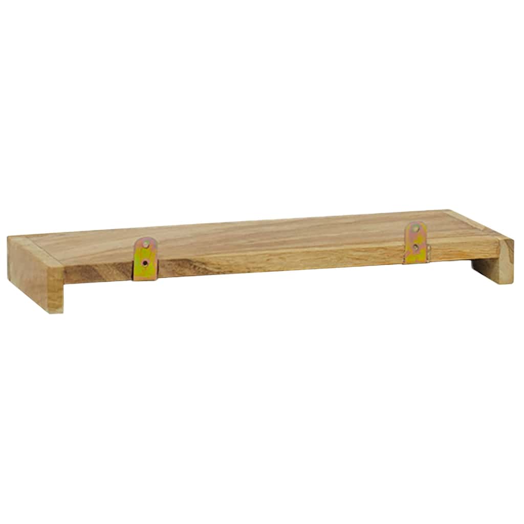 væghylder 2 stk. 40x15x4 cm massivt teaktræ
