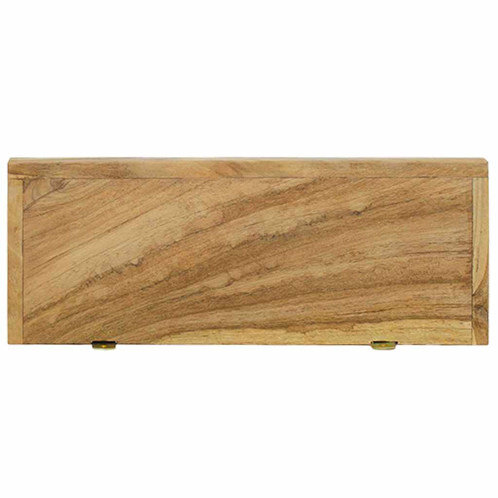 væghylder 2 stk. 40x15x4 cm massivt teaktræ
