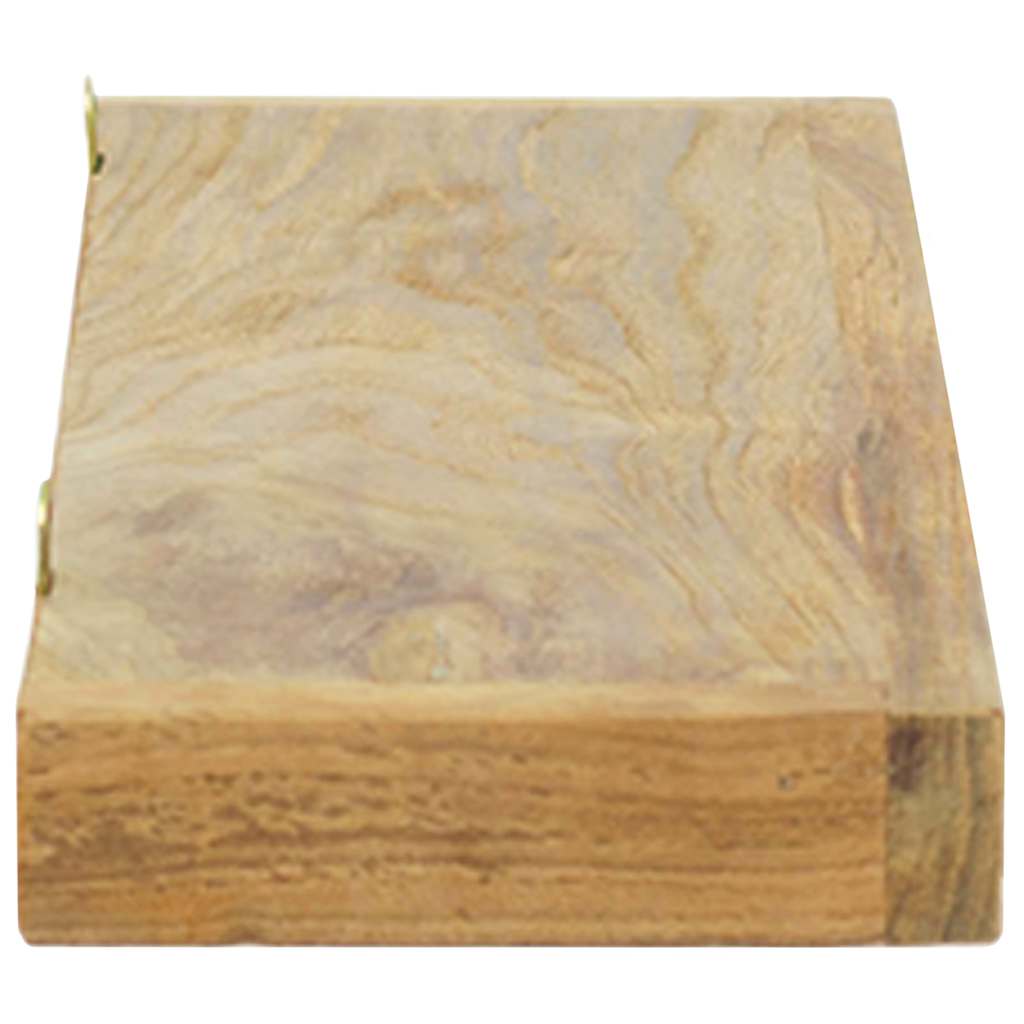 væghylder 2 stk. 60x15x4 cm massivt teaktræ
