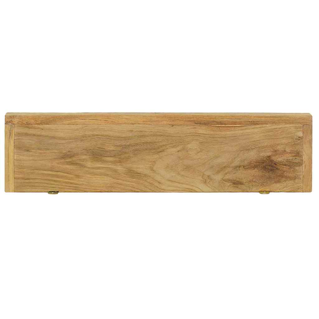 væghylder 2 stk. 60x15x4 cm massivt teaktræ
