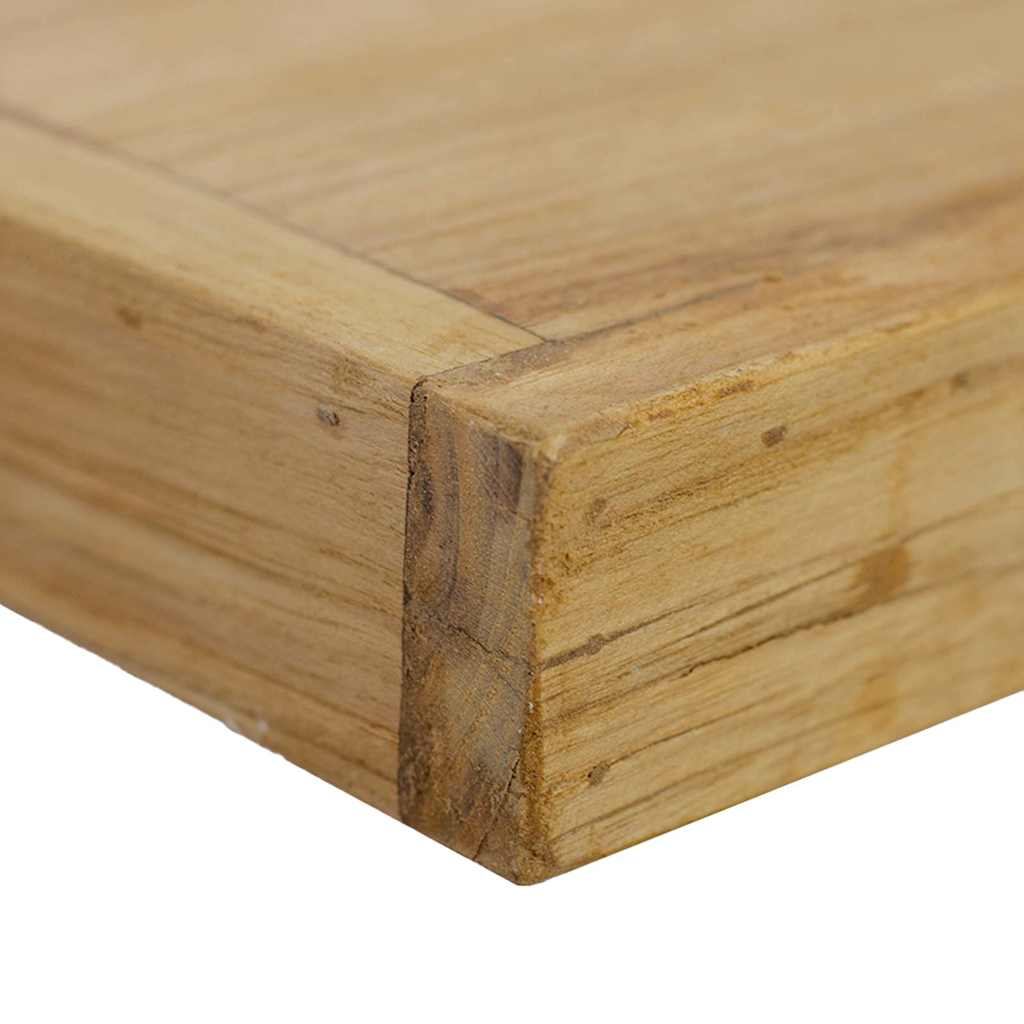 væghylder 2 stk. 90x15x4 cm massivt teaktræ