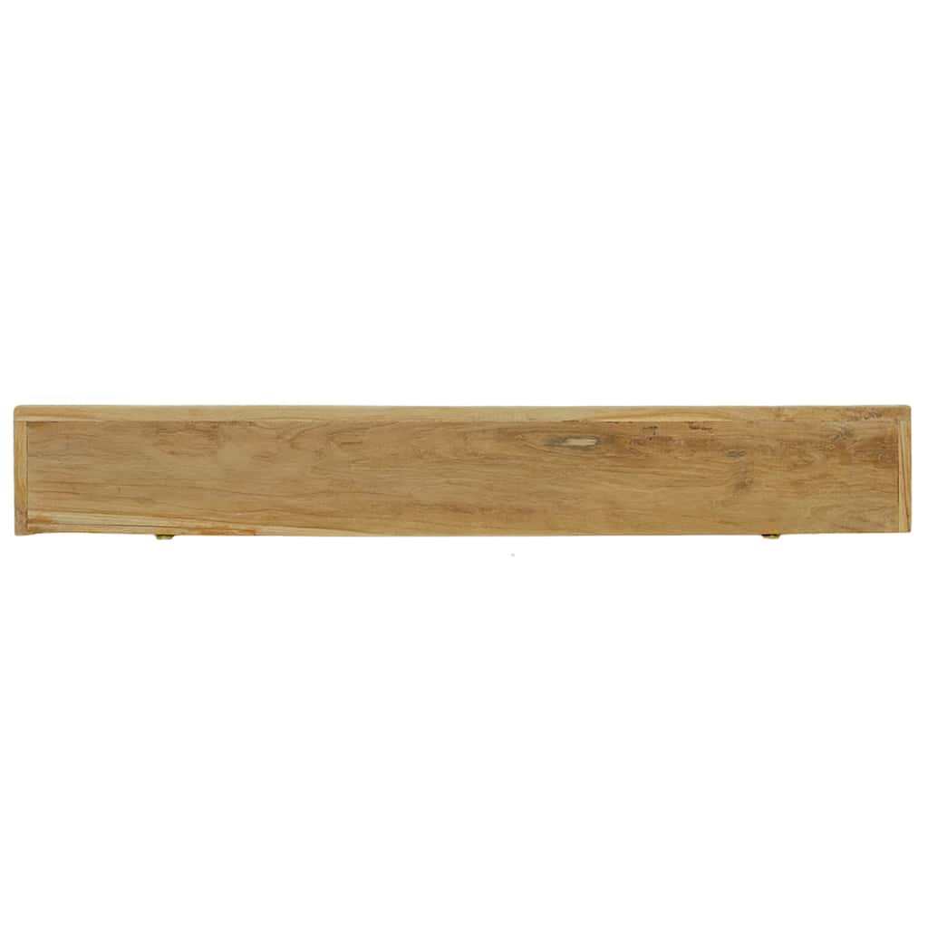 væghylder 2 stk. 110x15x4 cm massivt teaktræ
