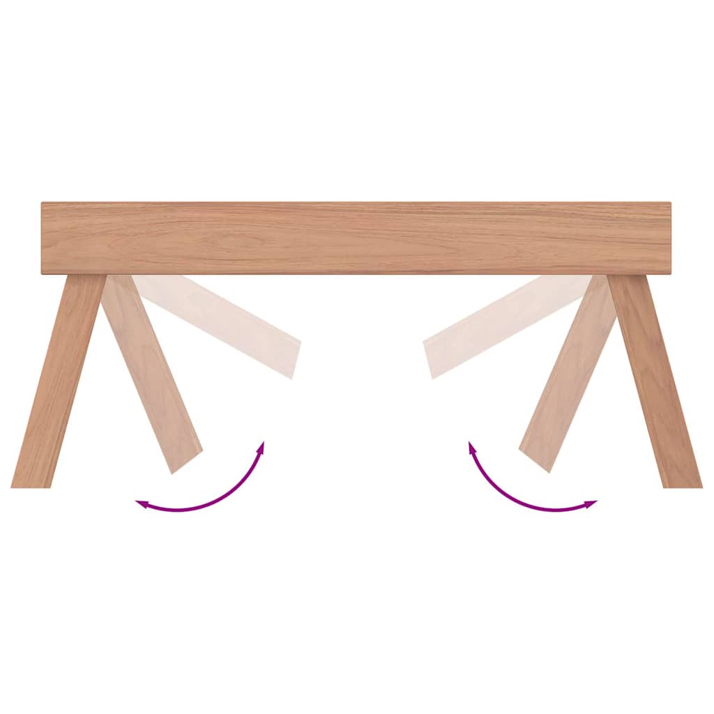 foldbar bakke 55x35x25 cm massivt teaktræ