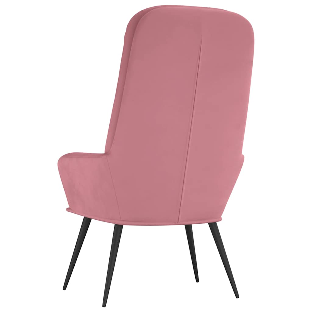 lænestol fløjl pink