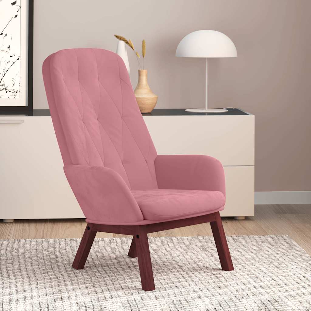 lænestol fløjl pink