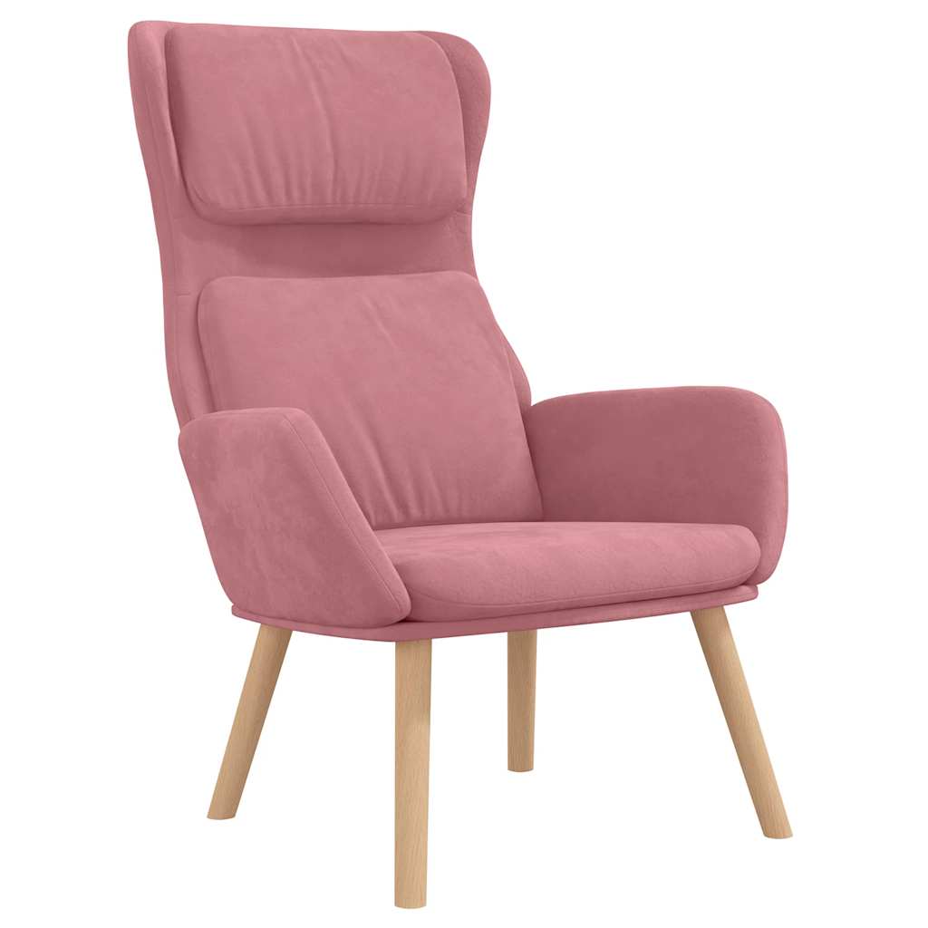 lænestol fløjl pink