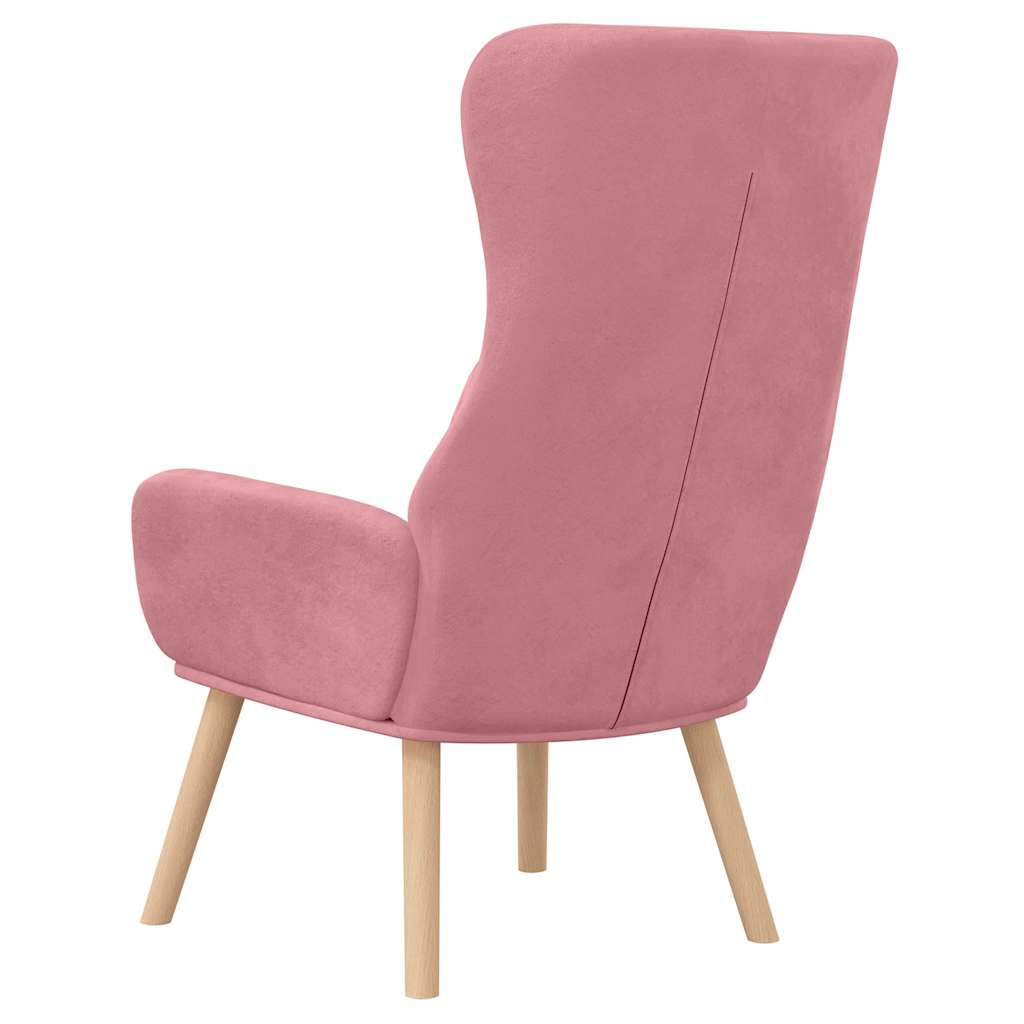 lænestol fløjl pink