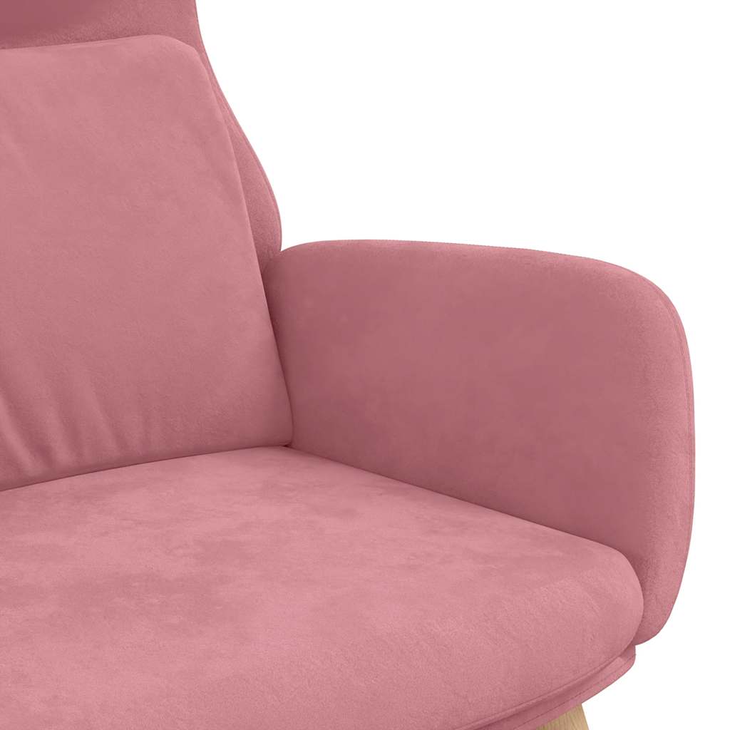 lænestol fløjl pink