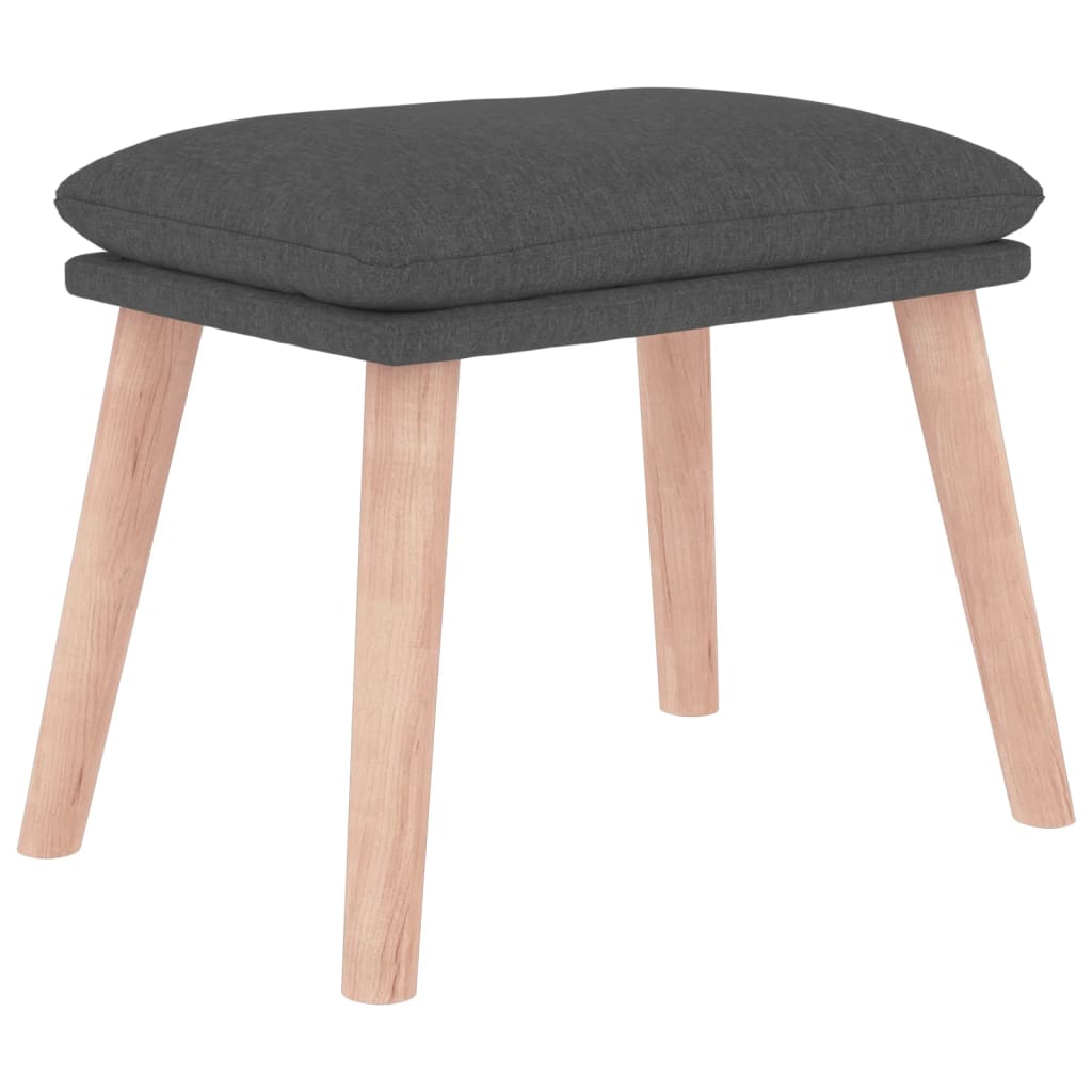 fodskammel 45x29,5x35 cm stof mørkegrå