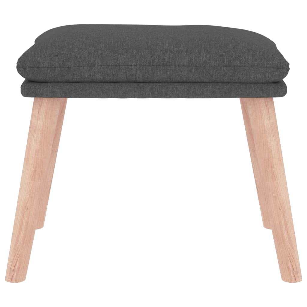 fodskammel 45x29,5x35 cm stof mørkegrå