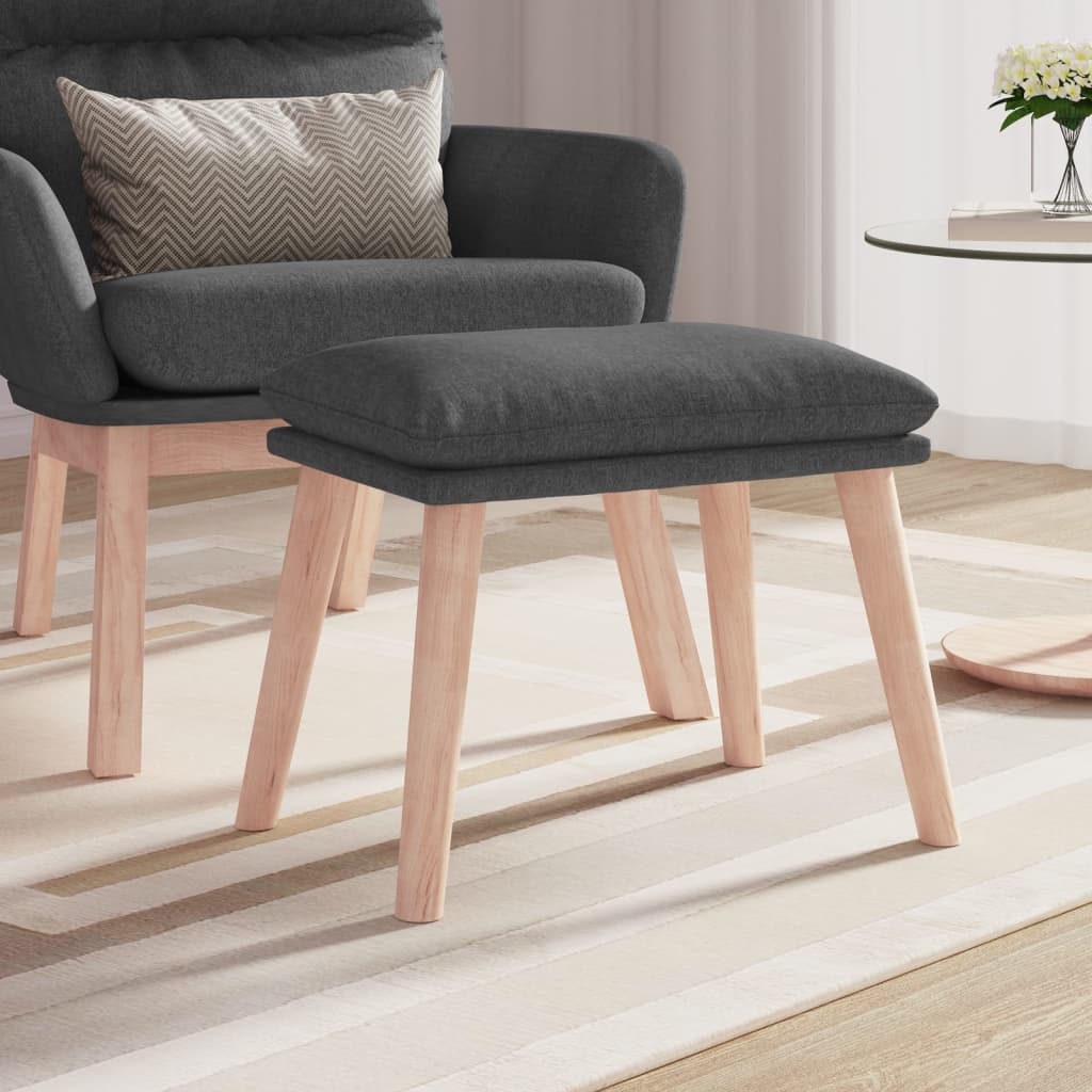fodskammel 45x29,5x35 cm stof mørkegrå