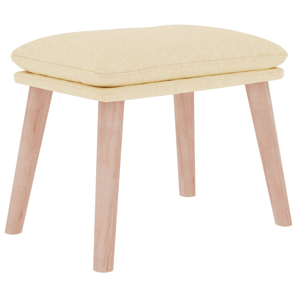 fodskammel 45x29,5x35 cm stof cremefarvet