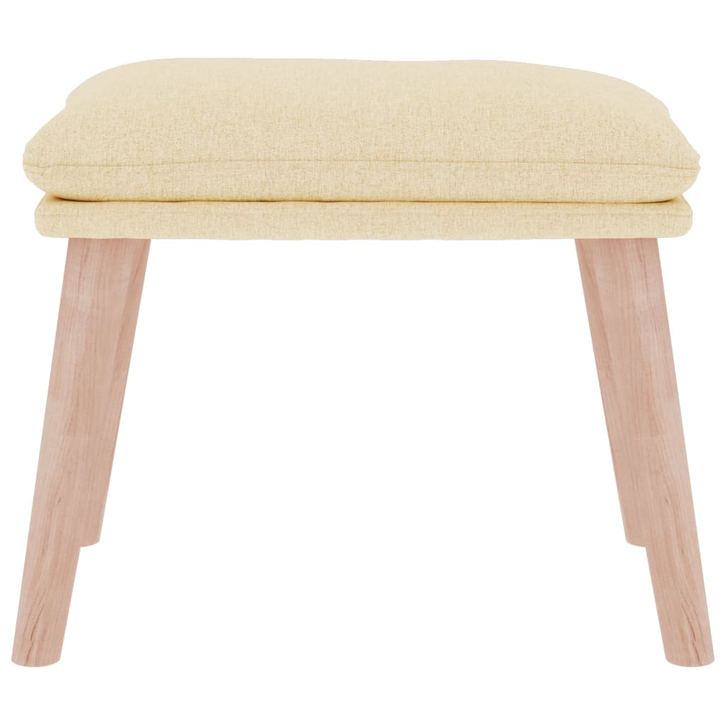 fodskammel 45x29,5x35 cm stof cremefarvet