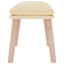 fodskammel 45x29,5x35 cm stof cremefarvet