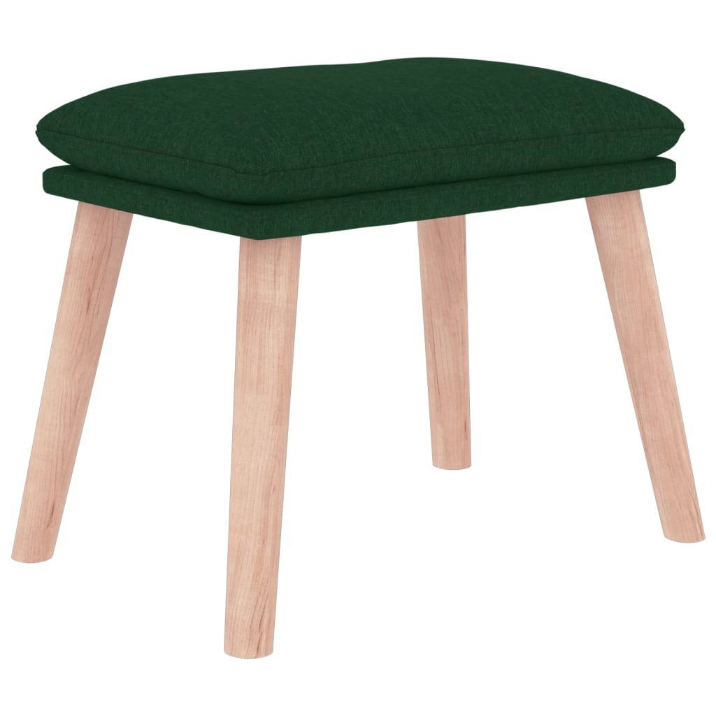 fodskammel 45x29,5x35 cm stof mørkegrøn