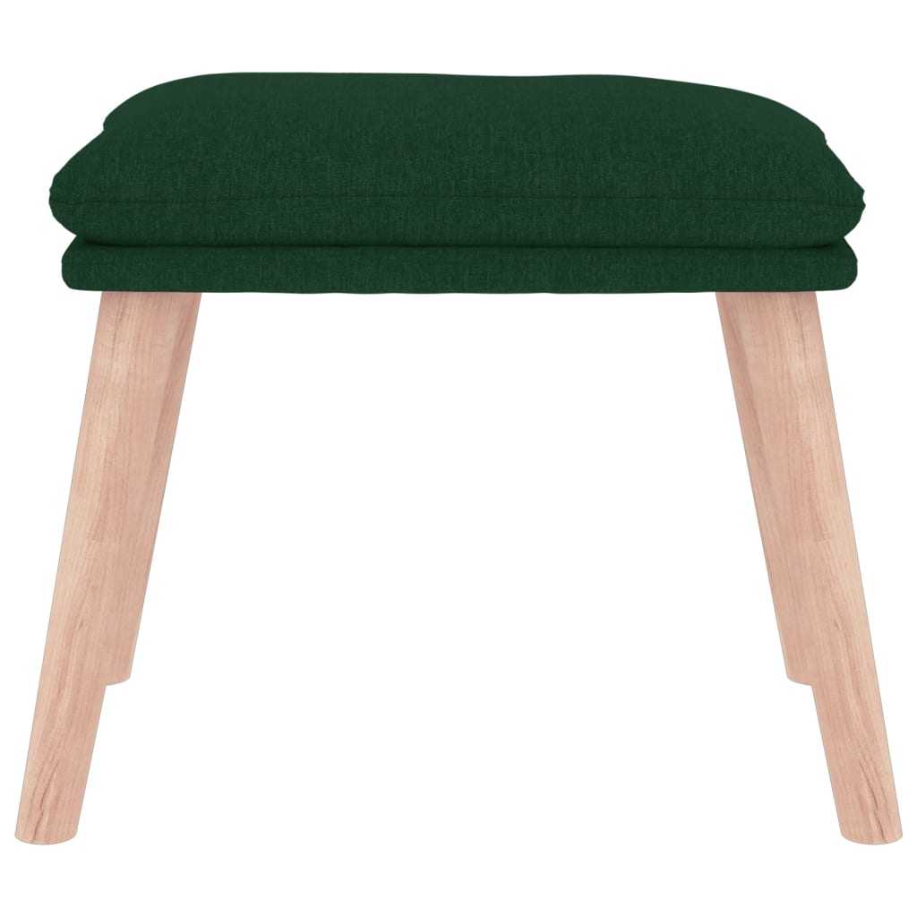 fodskammel 45x29,5x35 cm stof mørkegrøn