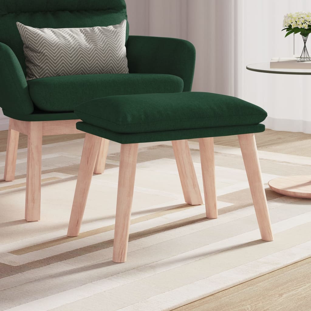 fodskammel 45x29,5x35 cm stof mørkegrøn