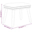 fodskammel 45x29,5x35 cm stof sort