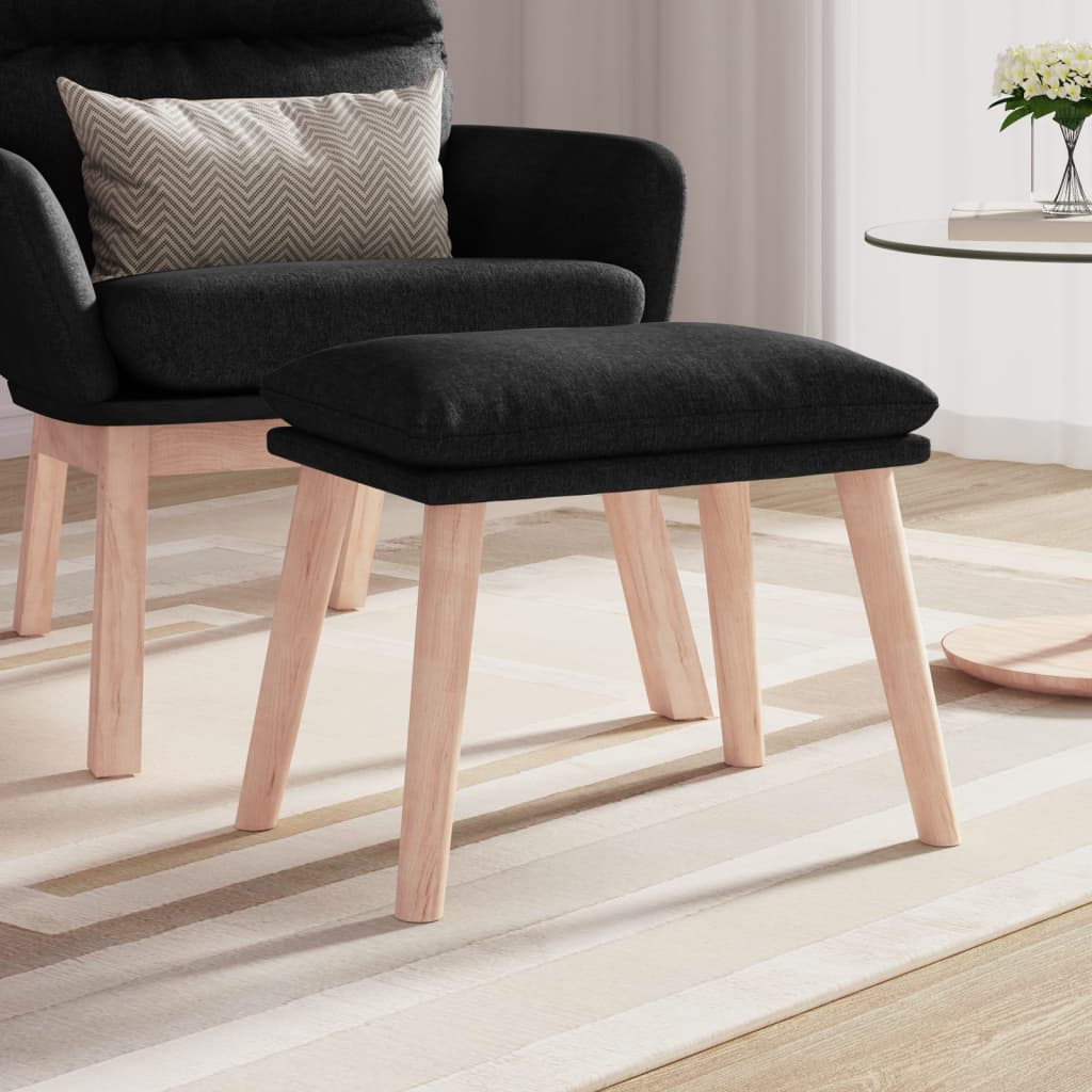 fodskammel 45x29,5x35 cm stof sort