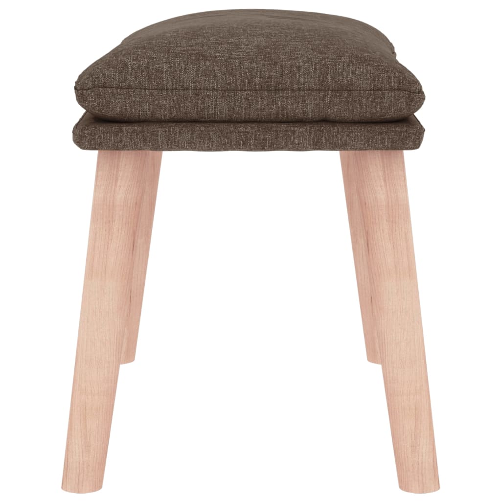 fodskammel 45x29,5x35 cm stof gråbrun