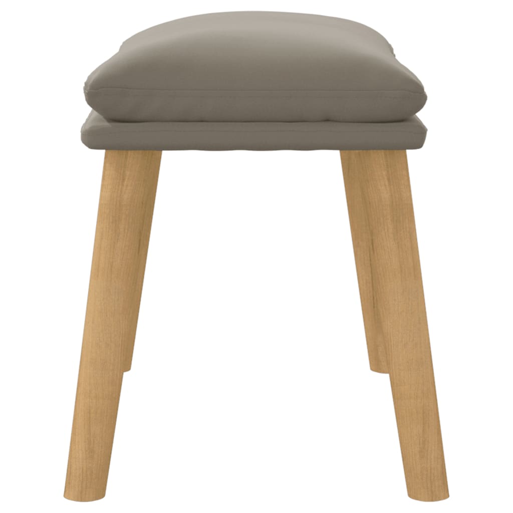 fodskammel 45x29,5x35 cm fløjl lysegrå