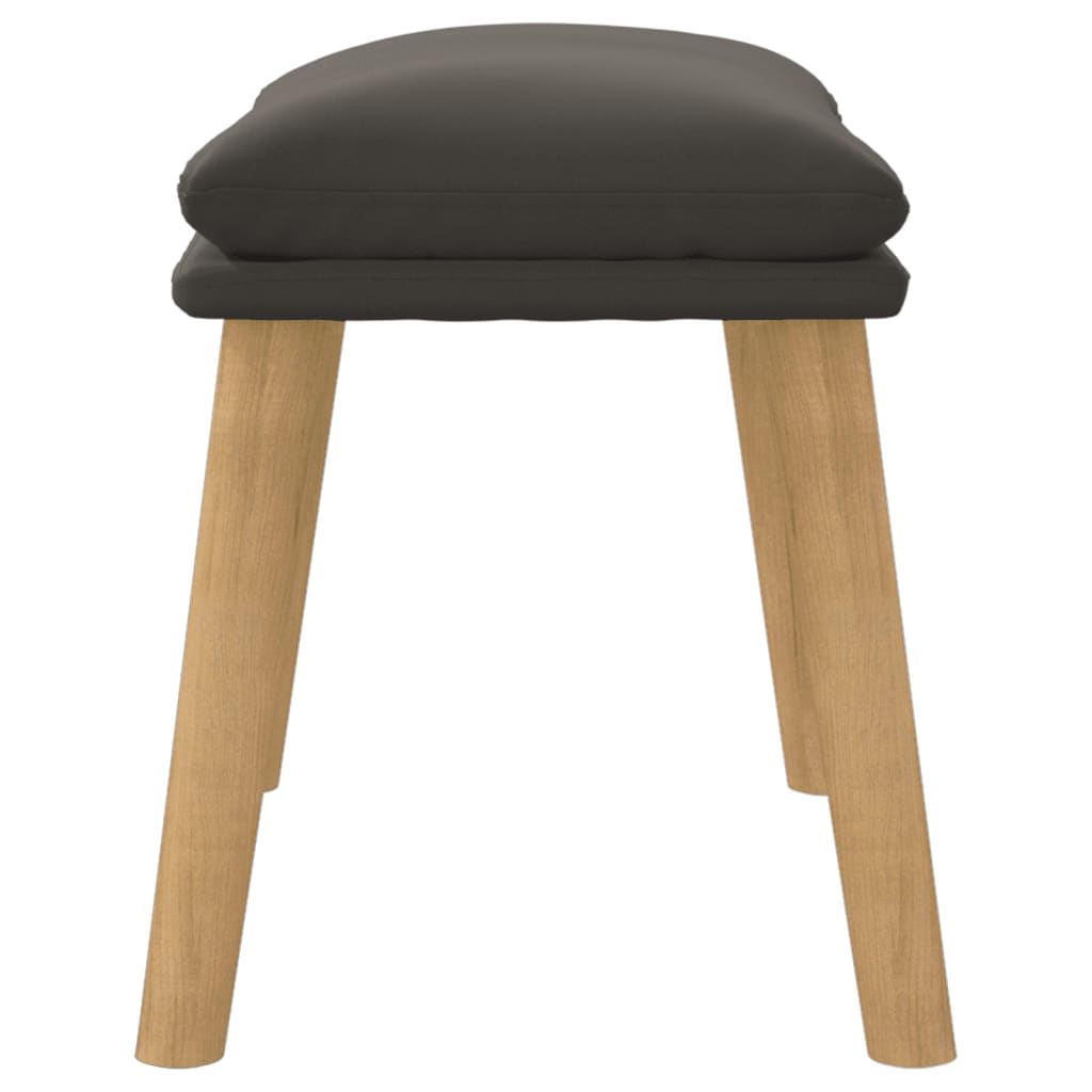 fodskammel 45x29,5x35 cm fløjl mørkegrå