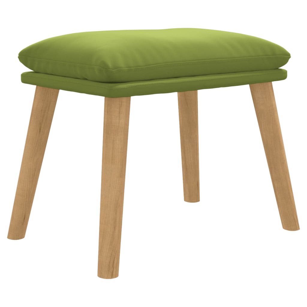 fodskammel 45x29,5x35 cm fløjl lysegrøn