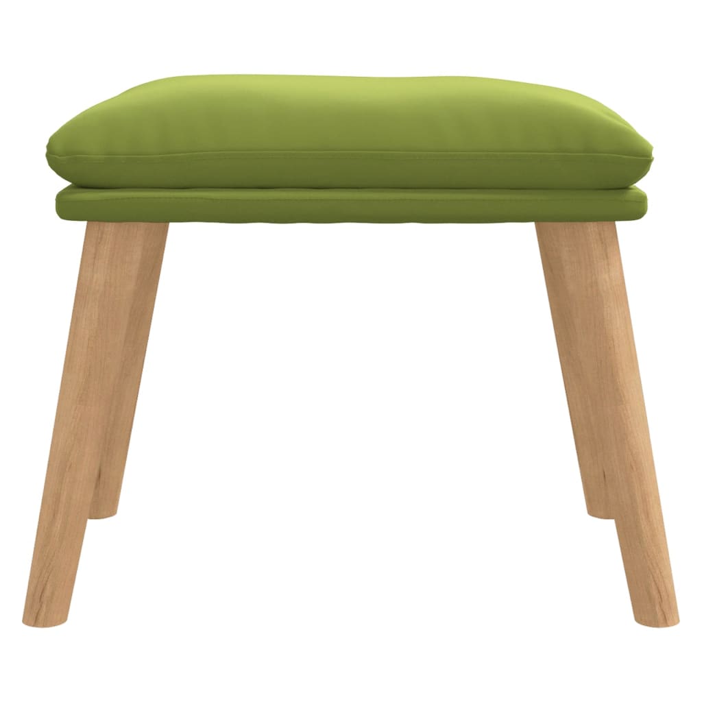 fodskammel 45x29,5x35 cm fløjl lysegrøn