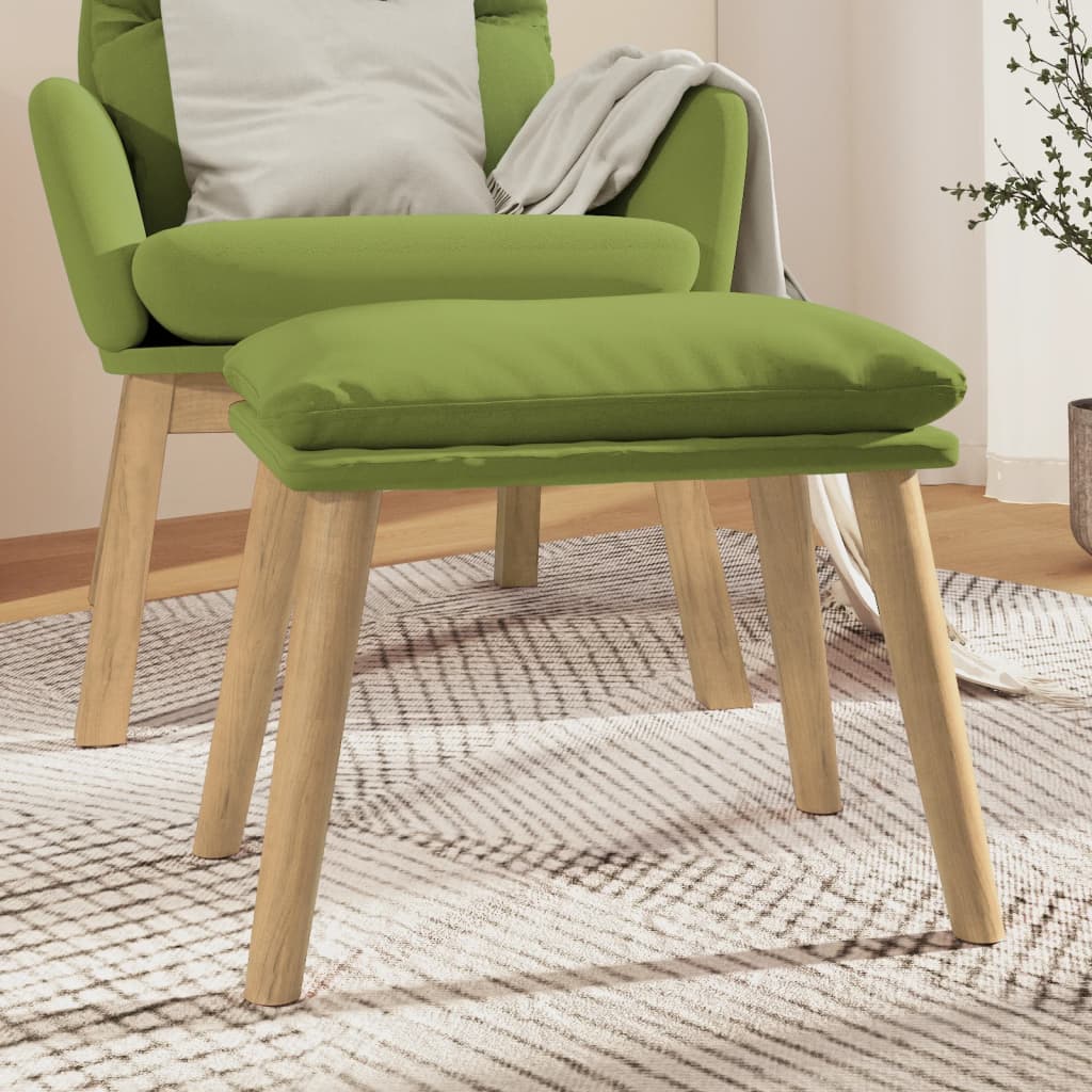 fodskammel 45x29,5x35 cm fløjl lysegrøn