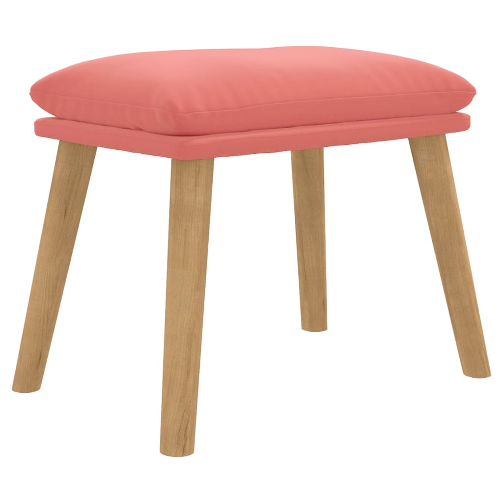 fodskammel 45x29,5x35 cm fløjl lyserød