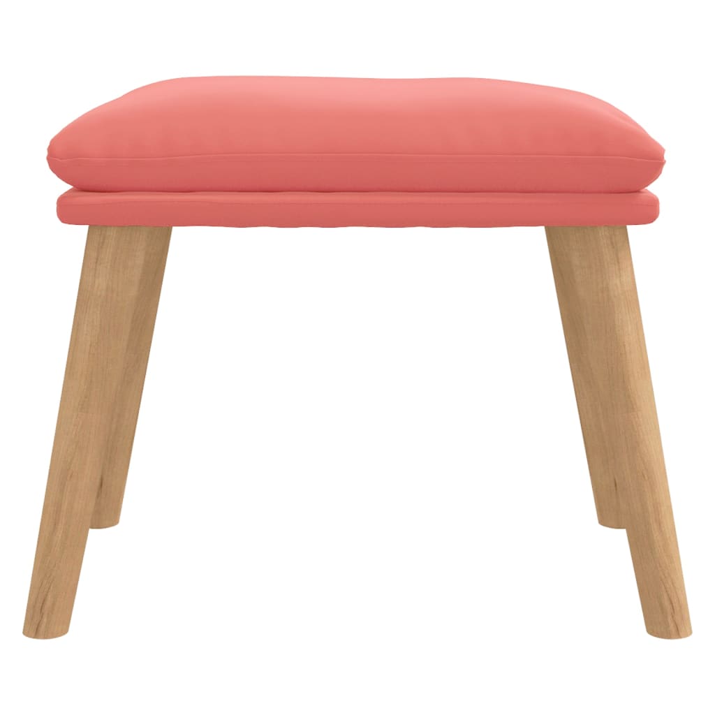 fodskammel 45x29,5x35 cm fløjl lyserød
