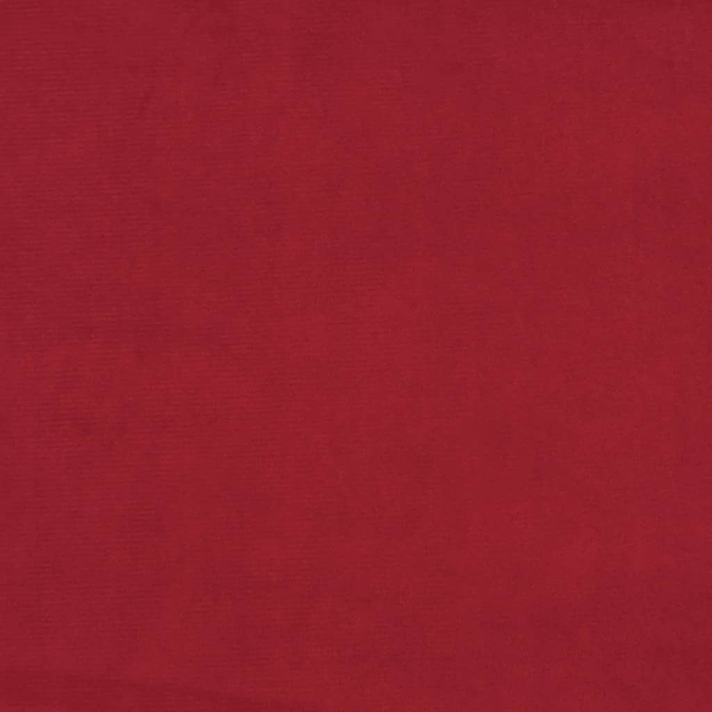 fodskammel 45x29,5x35 cm fløjl vinrød