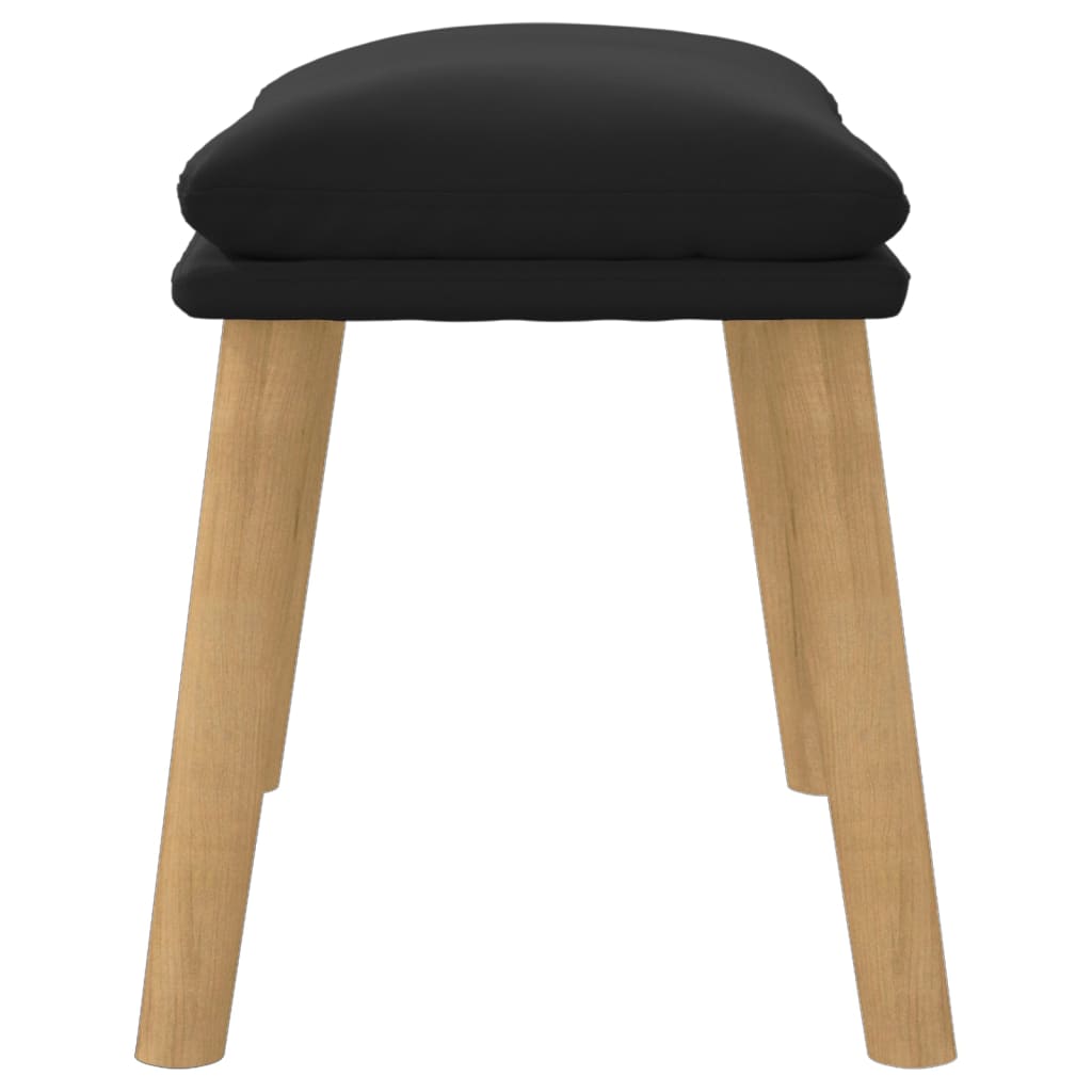 fodskammel 45x29,5x35 cm fløjl sort
