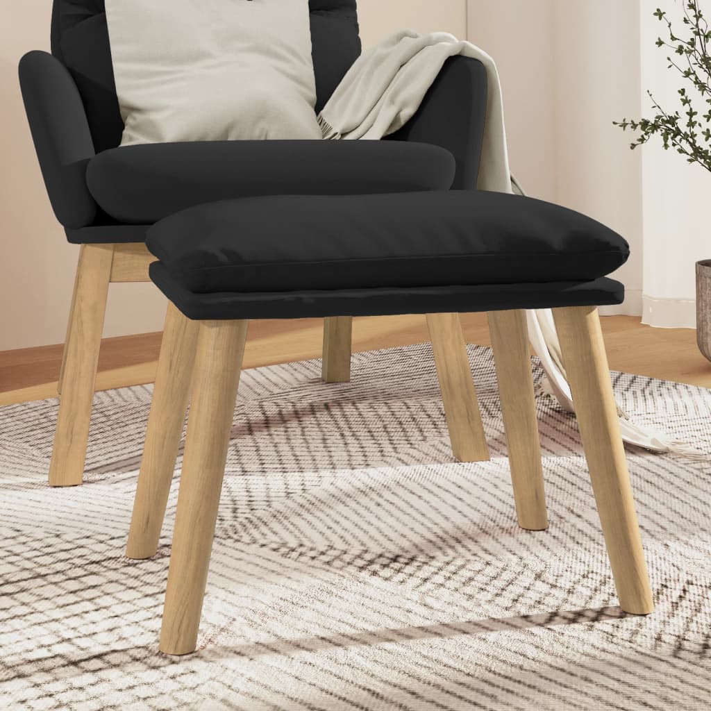 fodskammel 45x29,5x35 cm fløjl sort