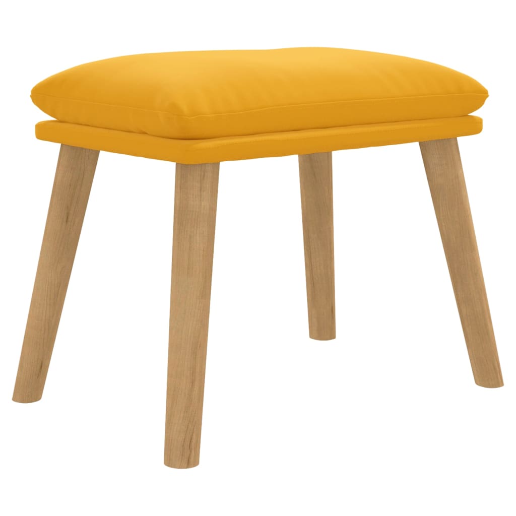 fodskammel 45x29,5x35 cm fløjl sennepsgul