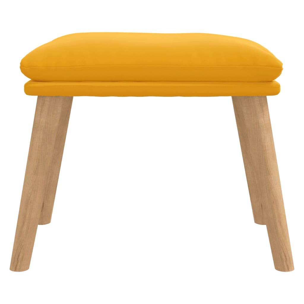 fodskammel 45x29,5x35 cm fløjl sennepsgul
