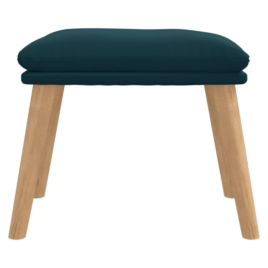 fodskammel 45x29,5x35 cm fløjl blå