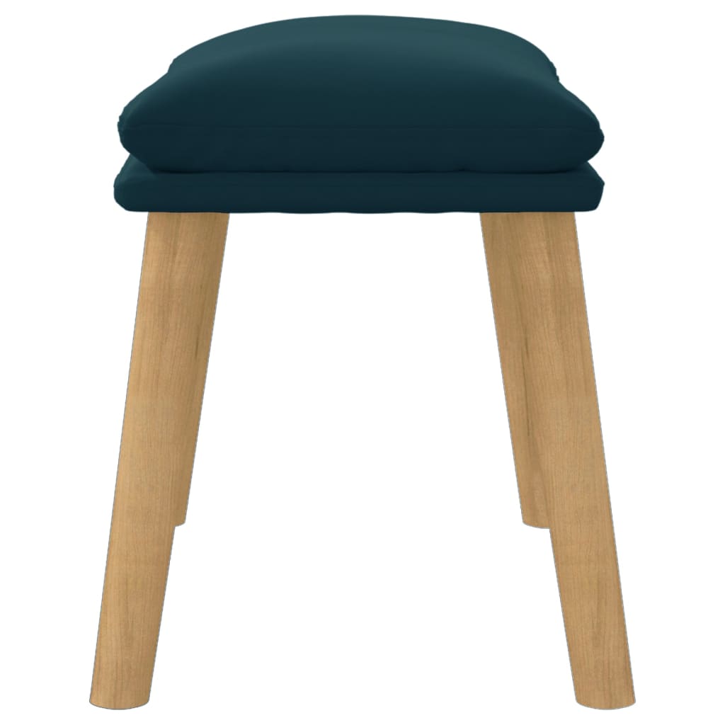 fodskammel 45x29,5x35 cm fløjl blå
