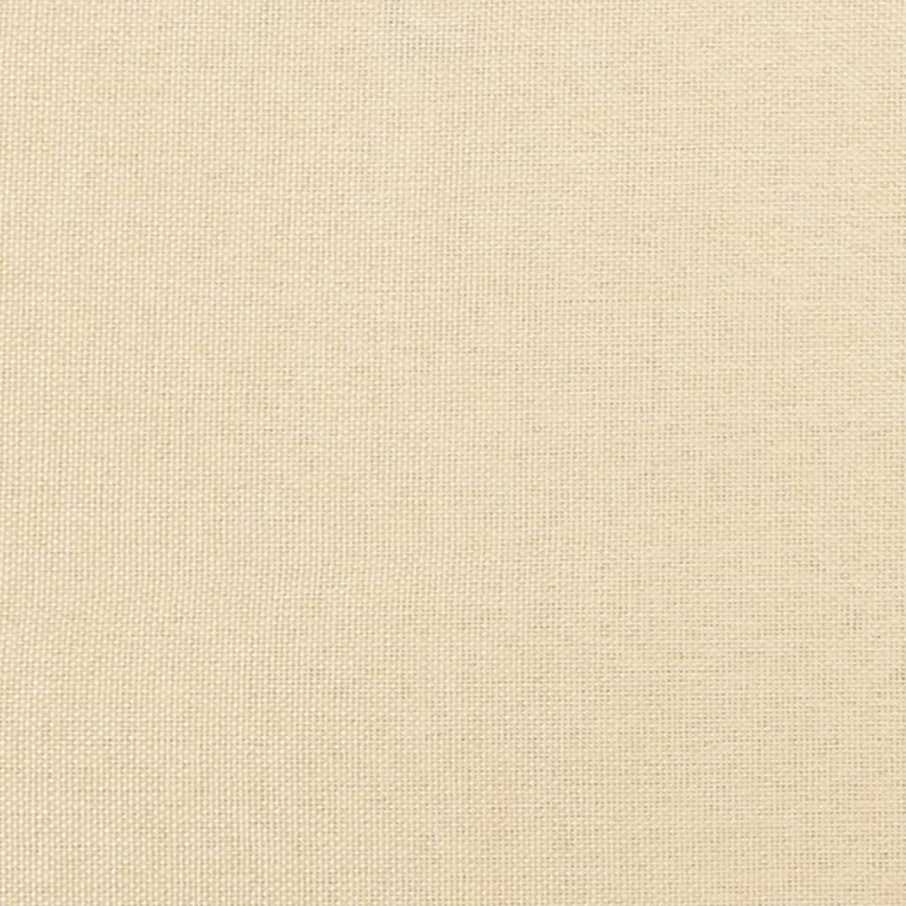 fodskammel 45x29,5x35 cm stof og kunstlæder cremefarvet