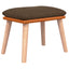 fodskammel 45x29,5x35 cm stof og kunstlæder brun