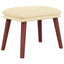 fodskammel 45x29,5x35 cm stof cremefarvet