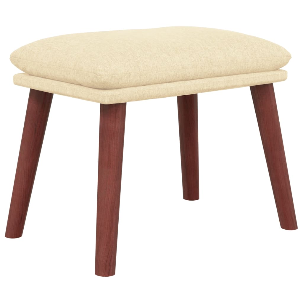 fodskammel 45x29,5x35 cm stof cremefarvet