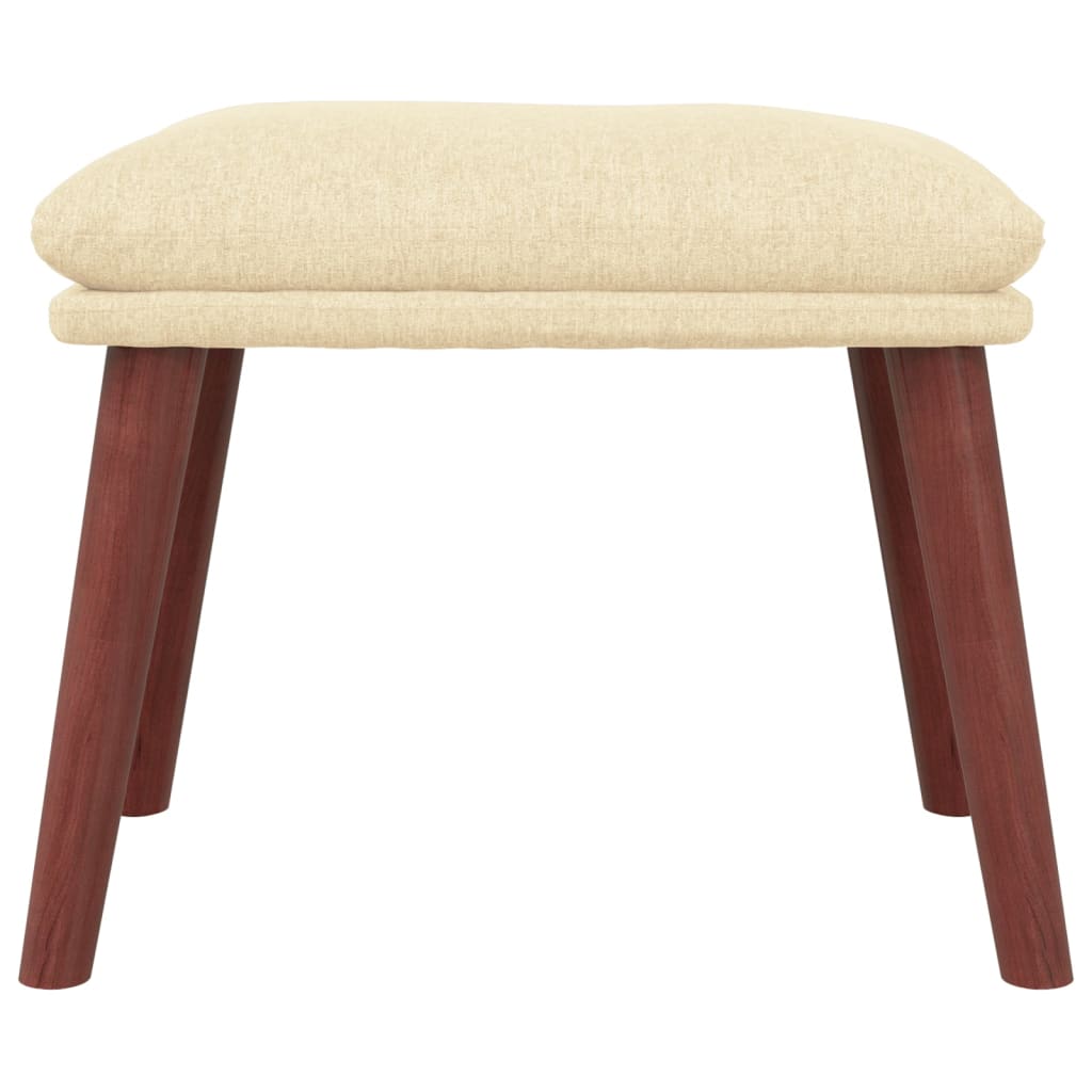 fodskammel 45x29,5x35 cm stof cremefarvet