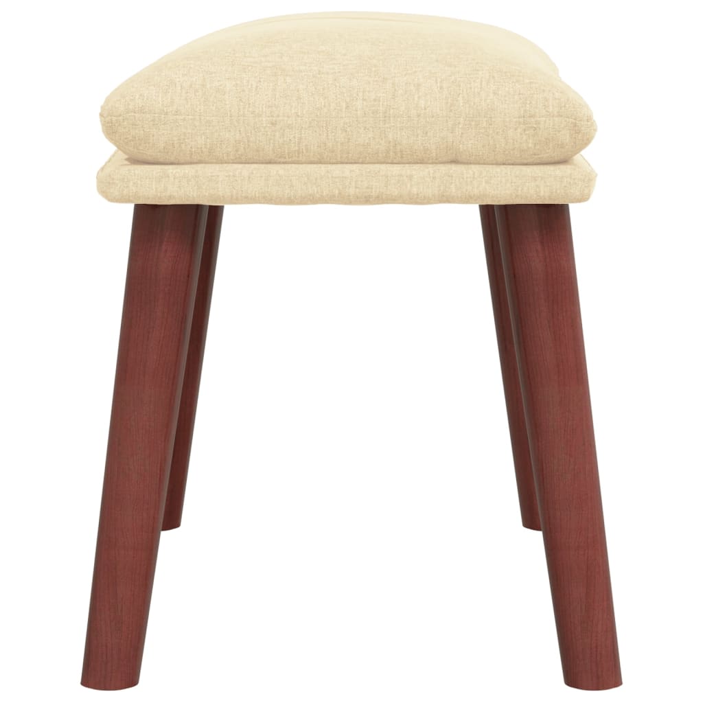 fodskammel 45x29,5x35 cm stof cremefarvet