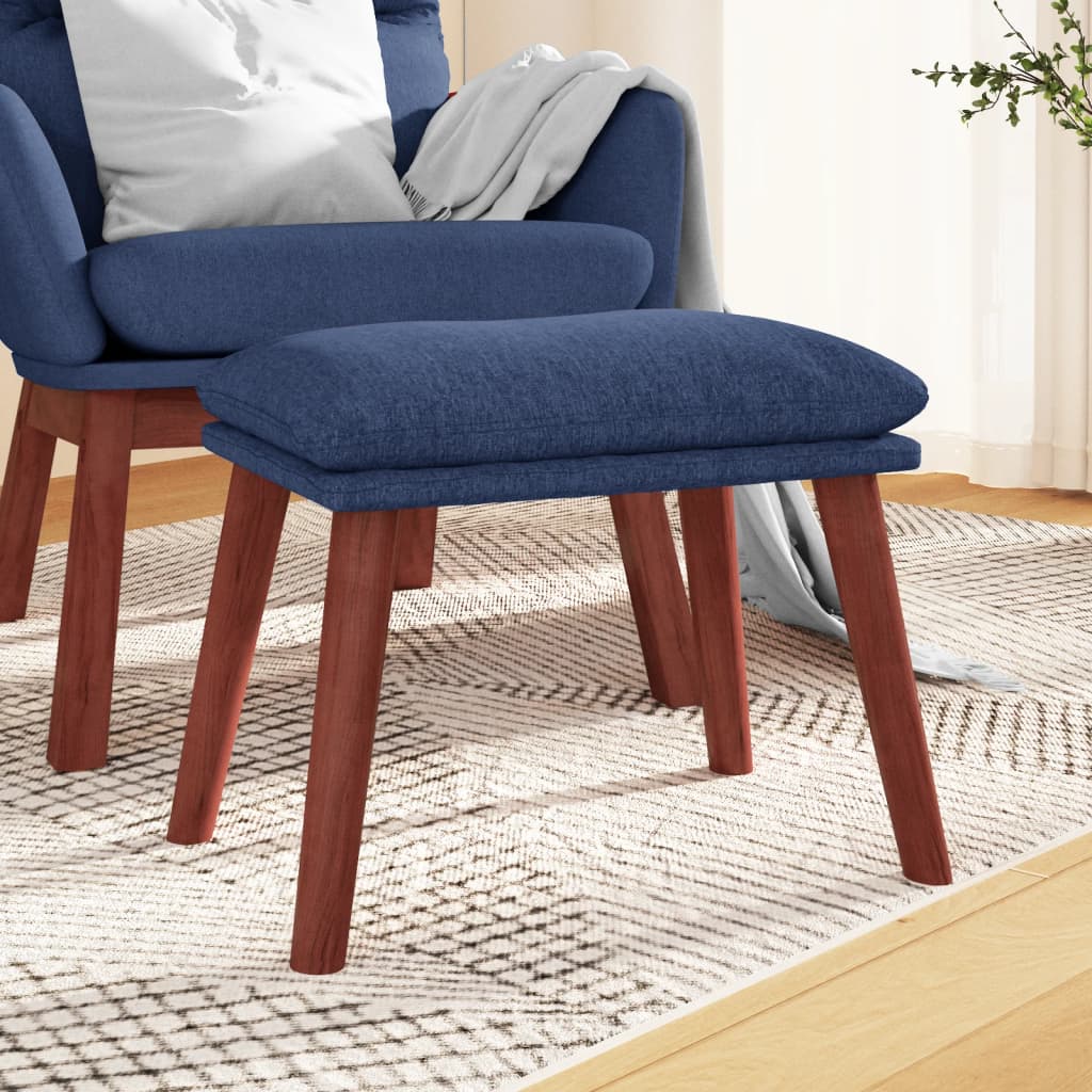 fodskammel 45x29,5x35 cm stof blå